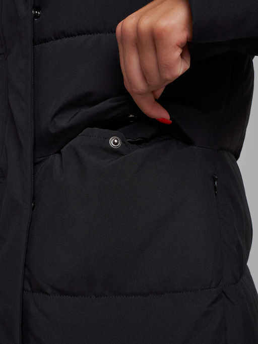 Пальто утепленное молодежное зимнее женское черного цвета 52382Ch - Holdluck фото 14