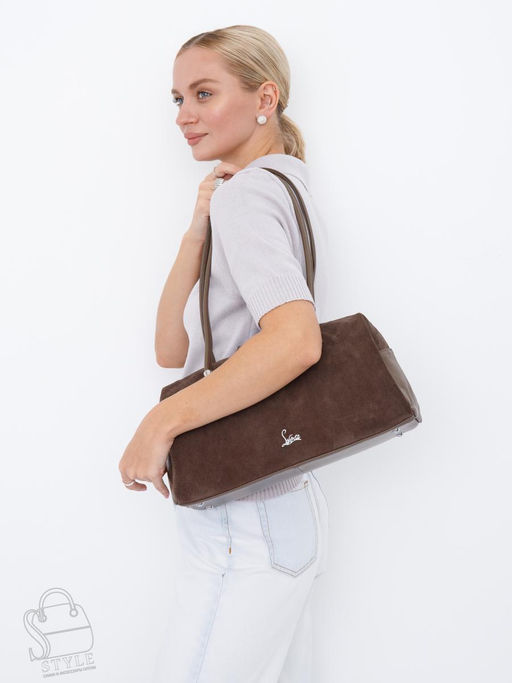 Сумка женская кожаная 98409SP cappuccino Velina Fabbiano-Safenta в Новосибирске