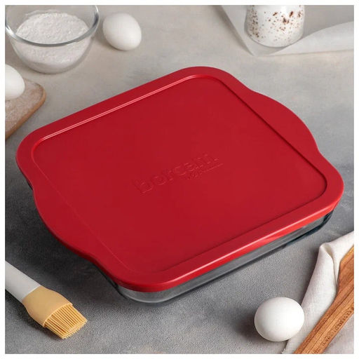 BORCAM Форма квадратная 220*220 мм 2 л, арт. 59034К (1093249) КОРОБКА+КРЫШКА