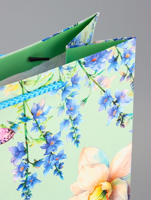 Цена за 2 шт. Пакет подарочный ламинированный вертикальный Утро в поле, 26?12?32 см