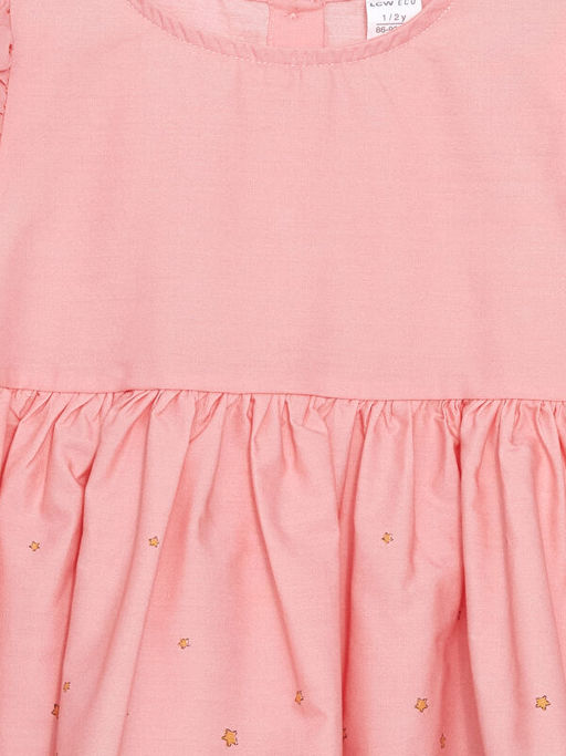 Bisiklet Yaka ?izgili K?z ?ocuk Elbise