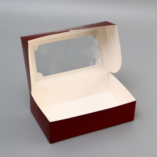 Коробка подарочная складная с окном «С Новым годом!», 25×15×7 см