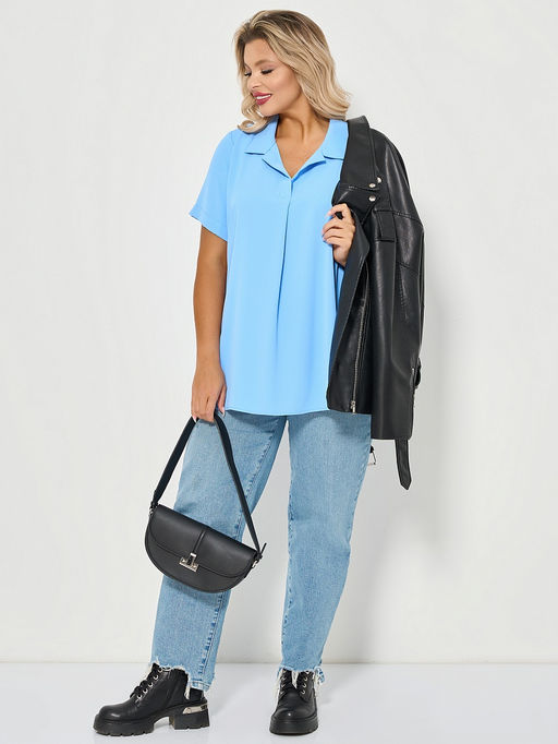 Блузка 0340-1а нежно-голубой