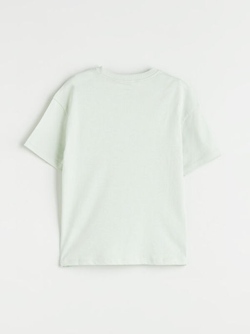 Bisiklet Yaka Bask?l? Erkek ?ocuk Ti??rt