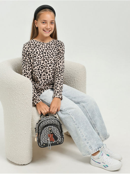 Лонгслив Леопард Детский Коричн - София фото 15