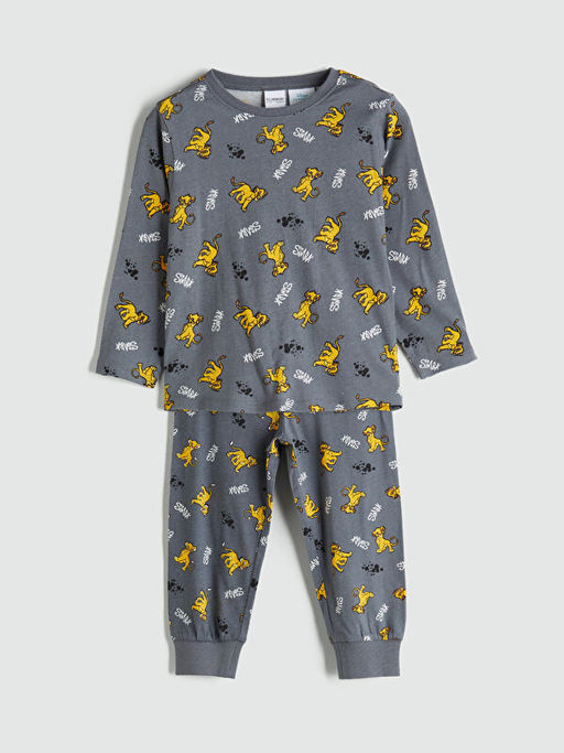 Aslan Kral Bask?l? Erkek ?ocuk Pijama Tak?m?