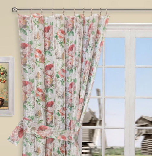 340240/150е, МЕТРАЖ, ширина 150 см, ПИОНЫ И СИРЕНЬ легкая