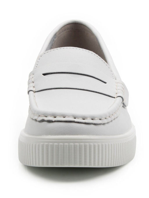 03-YD122-3 WHITE Лоферы женские (натуральная кожа)