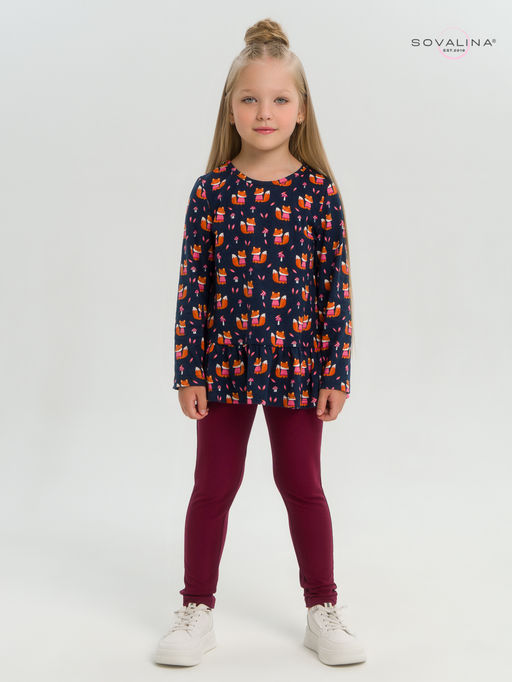 Костюм Алиса лисята на синем-марсала - Sovalina фото 5