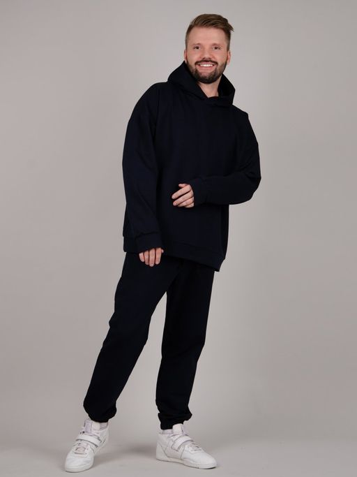 Костюм Денвер синий, футер с лайкрой - Малина фото 6