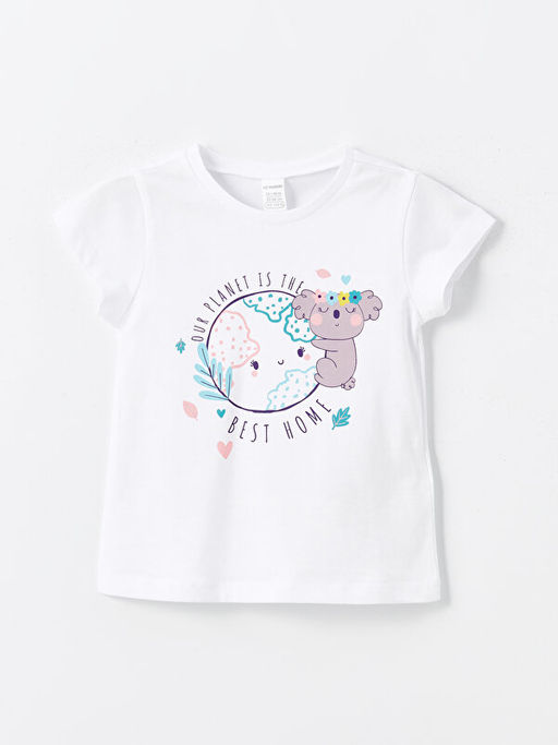 Bisiklet Yaka Bask?l? K?z Bebek ?ortlu Pijama Tak?m? - Waikiki фото 2