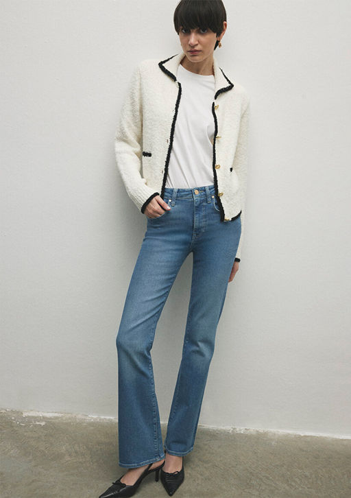 Maria Gold Premium A??k Mavi Jean Pantolon