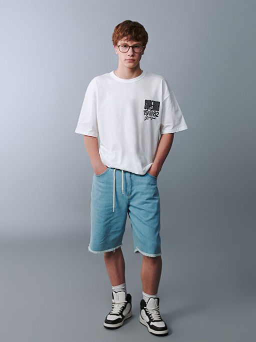 Gen? Erkek Jean Bermuda