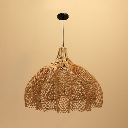 Светильник потолочный из ротанга «Цветок», 1×120 Вт, Е27, 60×60×50 см