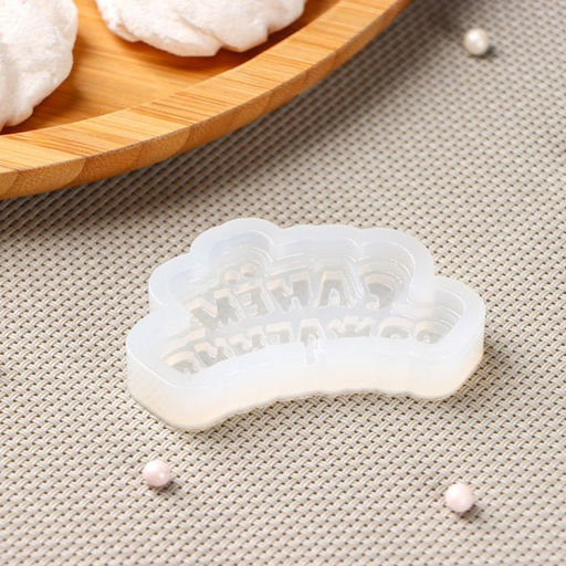 Силиконовый молд для леденцов и шоколада «С днём рождения», 6×3 см, прозрачный