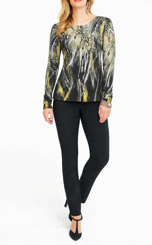 Кардиган, черно-лимонный - Ashley brooke фото 3