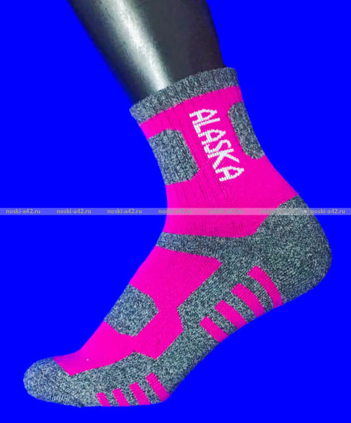 Цена за 12 пар. "АЛЯСКА" Термоноски спортивные ВНУТРИ МАХРА женские, подростковые арт. 1258