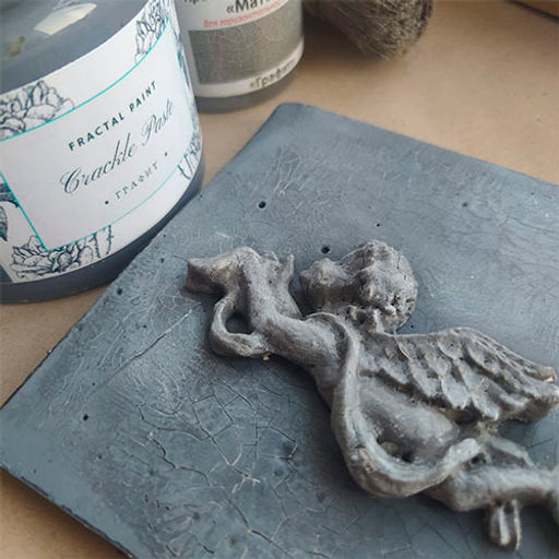 Паста с эффектом трещин матовая Графит