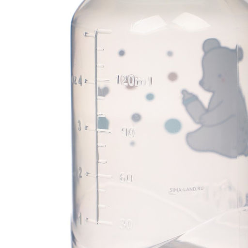 Бутылочка для кормления Медвежонок Basic, классическое горло, 150 мл., от 0 мес., цвет белый/бирюзовый - Крошка я фото 4