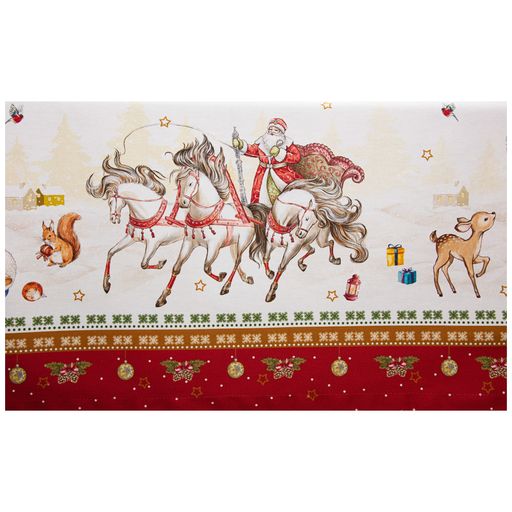 СКАТЕРТЬ С НОВЫМ ГОДОМ 140Х180СМ ,КРАСНЫЙ, 100 - Lefard фото 4