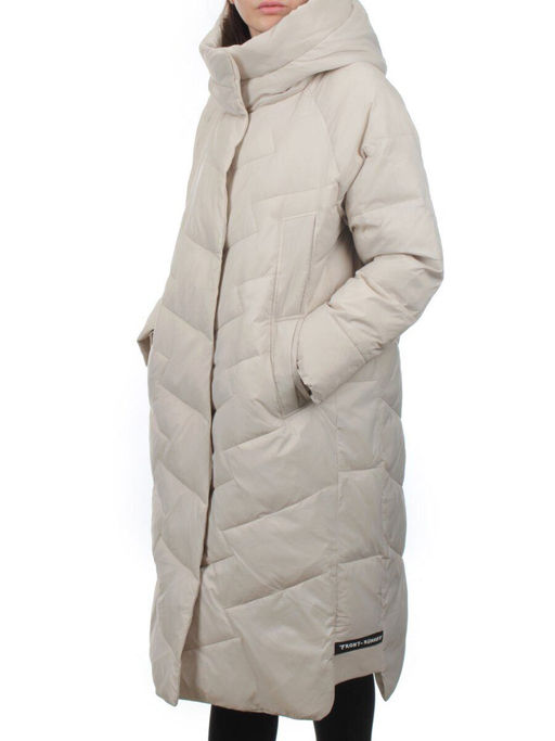 3066 LT. BEIGE Пуховик зимний женский (80% пух, 20% перо)