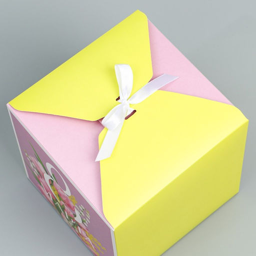 Коробка складная 8 марта, 18 х 18 х 18 см - Дарите счастье фото 3