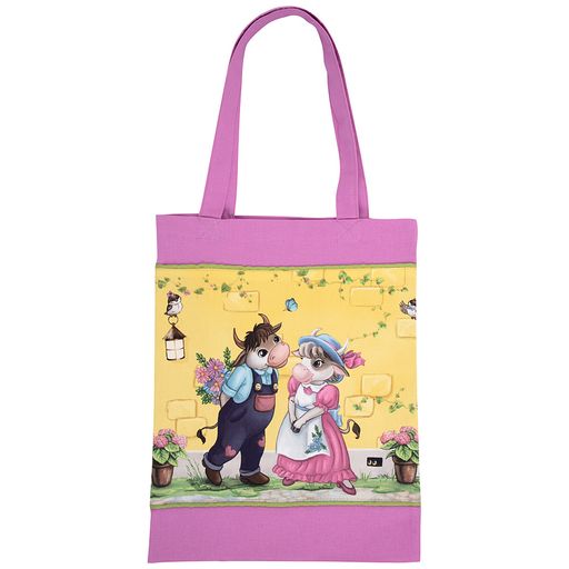 СУМКА СВИДАНИЕ,30Х40СМ,СИРЕНЕВЫЙ, 100% ХЛОПОК, - Santalino фото 2