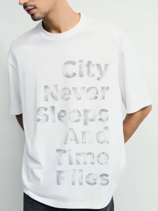 Футболка relax fit с принтом / Zarina  фото 3