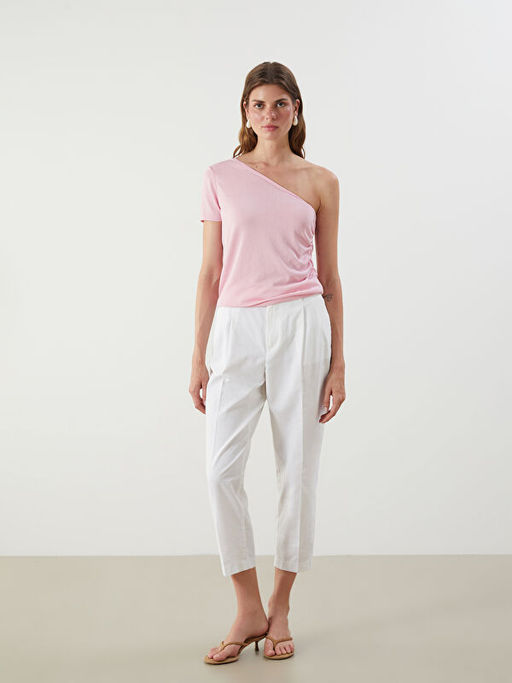 Tek Omuz B?zg?l? Bluz