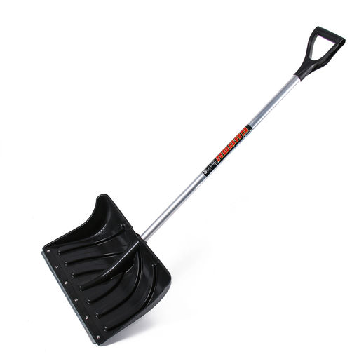 Лопата пластиковая, ковш 505 × 340 мм, с оцинкованной планкой, алюминиевый черенок, «Буран»