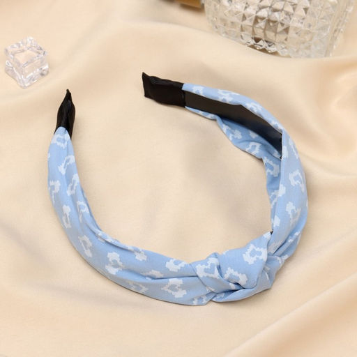 Цена за 2 шт. Ободок для волос «Джонс», сердца, 2.5 см, голубой