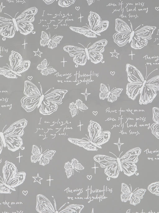 Плёнка для цветов «Бабочки», прозрачная/белая, 0.7×7.6 м, 40 мкм, 200 г