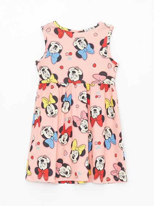 Bisiklet Yaka Kolsuz Minnie Mouse Bask?l? K?z Bebek Elbise - Waikiki фото 2