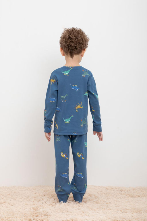 Crockid _ К 1552/синяя волна,дино спортсмены пижама дет