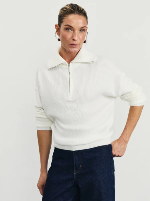 Джемпер на молнии с отложным воротником / Zarina