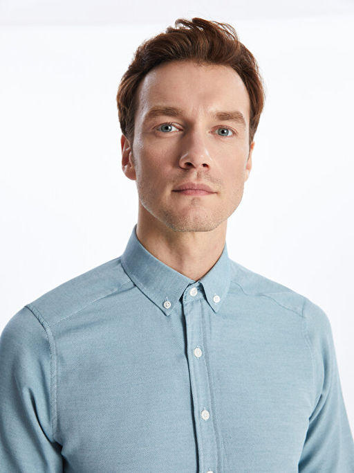 Slim Fit Uzun Kollu Oxford Erkek G?mlek