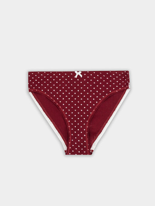 Цена за 2 штуки! Трусы слипы женские красные с принтом в сердечко - Mark formelle фото 9