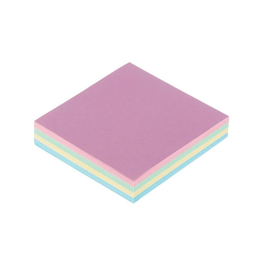 Цена за 6 шт. Блок с липким краем, 51×51 мм, 100 листов, 4 цвета, пастель, МИКС