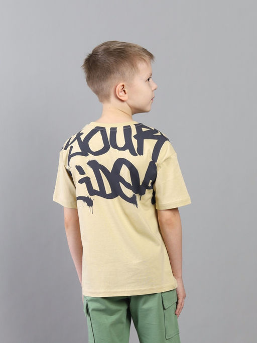 CRB wear / CSJB 64120-31K Футболка для мальчика,бежевый/Ex.Cherubino  фото 3