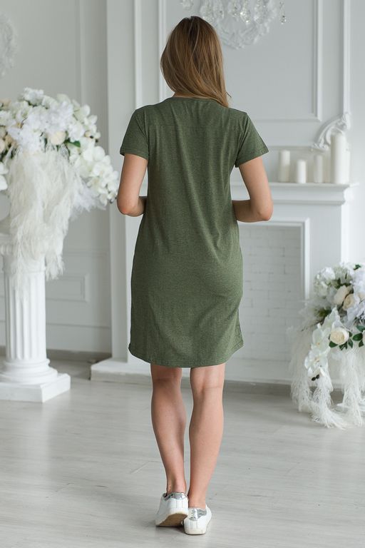 Туника женская из кулирки Флоранс хаки - Амадэль фото 3