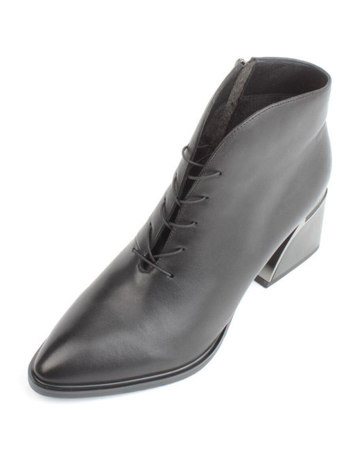 04-Z4229R BLACK Ботильоны демисезонные женские (натуральная кожа, натуральная байка)