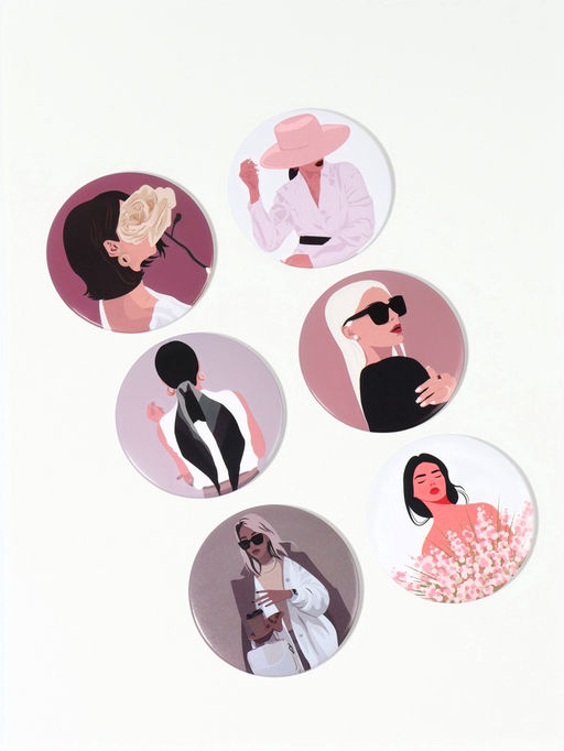 Цена за 2 шт. Зеркало карманное «ДЕВУШКИ», d=7.5 см, МИКС