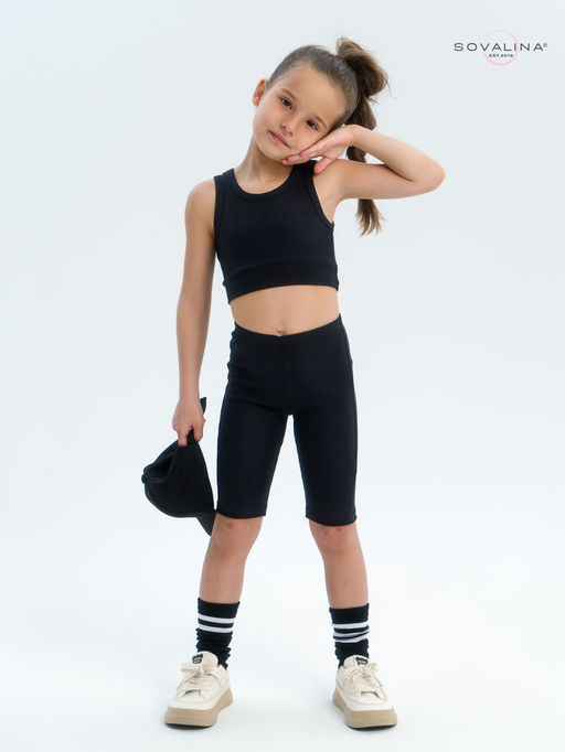 Костюм Тренд лапша черный - Sovalina фото 5