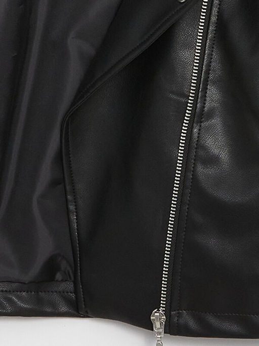 Deri G?r?n?ml? K?z ?ocuk Mont - Waikiki фото 3