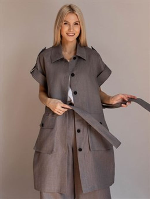 жилет лен - Волтри фото 4