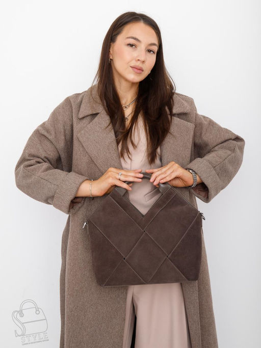 Сумка женская кожаная 1133VG gray Vitelli Grassi