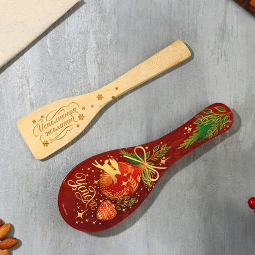 Подарочный набор новогодний Успеха: подставка под ложку, лопатка - Доляна фото 2