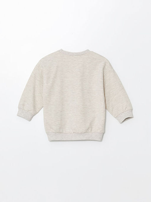 Bisiklet Yaka Bask?l? Erkek Bebek Sweatshirt - Waikiki фото 3