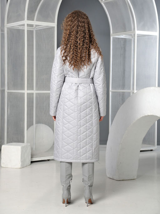 25104 Плащ утепл. св.серый - Dizzyway фото 4