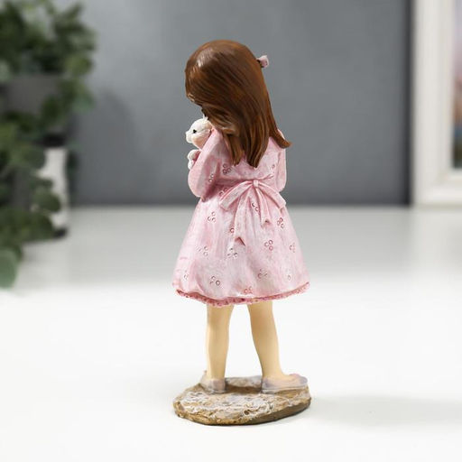 Фигурка полистоун Малышка Алиса с белым кроликом, 14?5.7?4.7 см